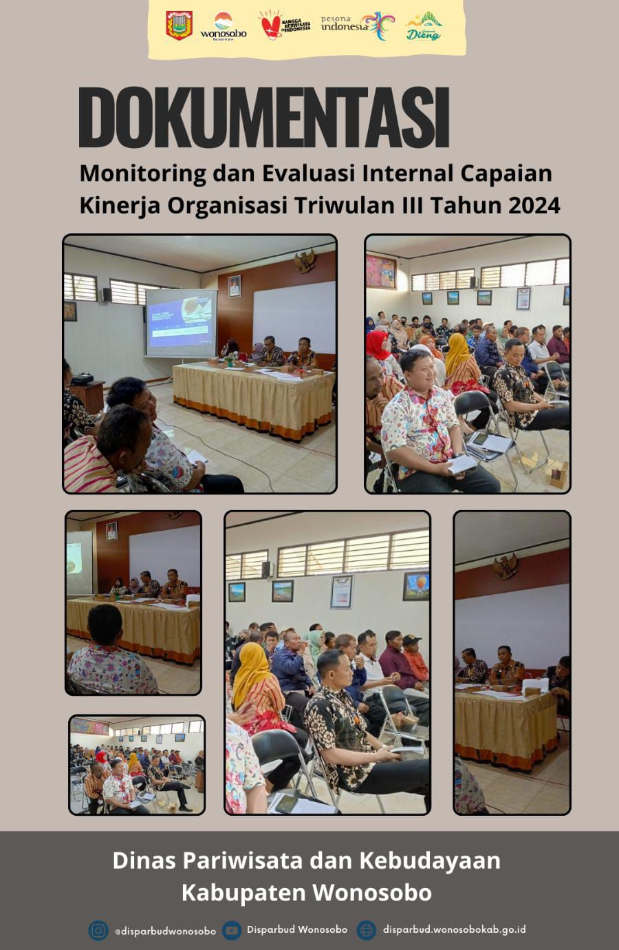 Dinas Pariwisata dan Kebudayaan Wonosobo Pertajam Target Kinerja melalui Monev Internal