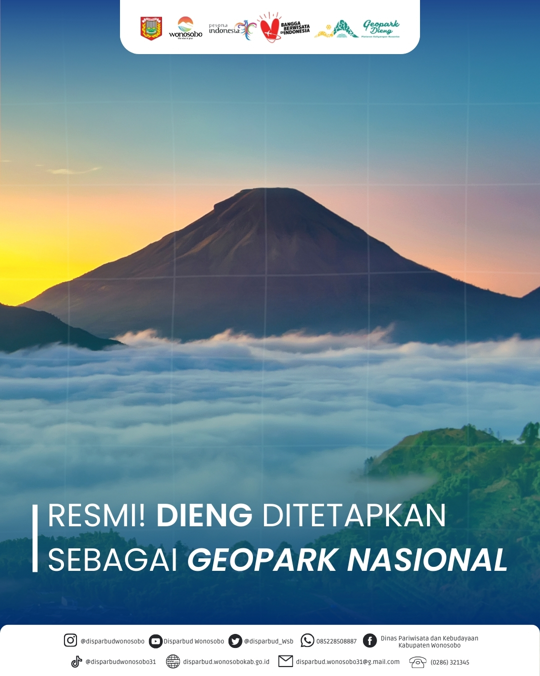 RESMI! DIENG DITETAPKAN SEBAGAI GEOPARK NASIONAL
