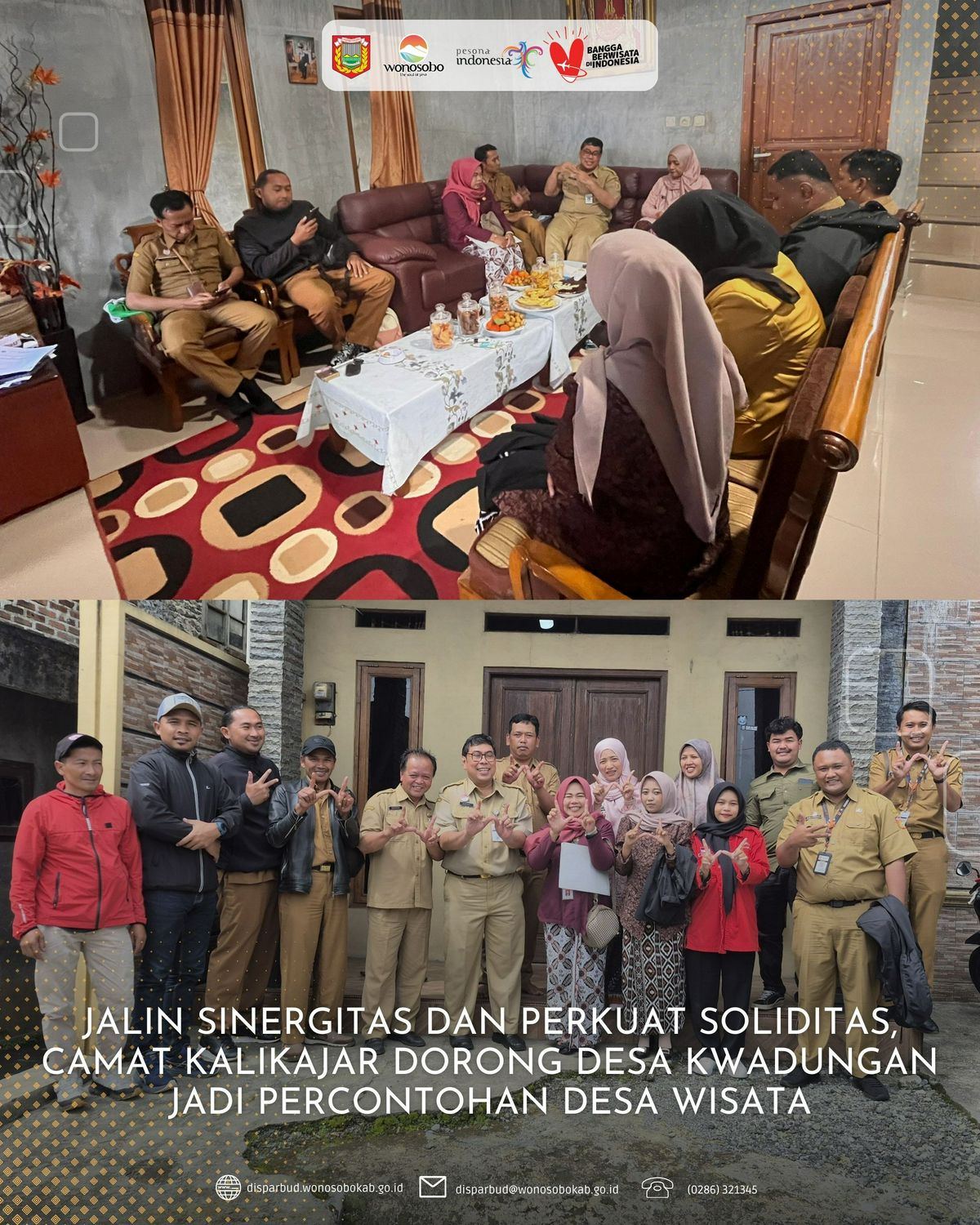 Jalin Sinergitas dan Perkuat Soliditas, Camat Kalikajar Dorong Desa Kwadungan Jadi Percontohan Desa Wisata