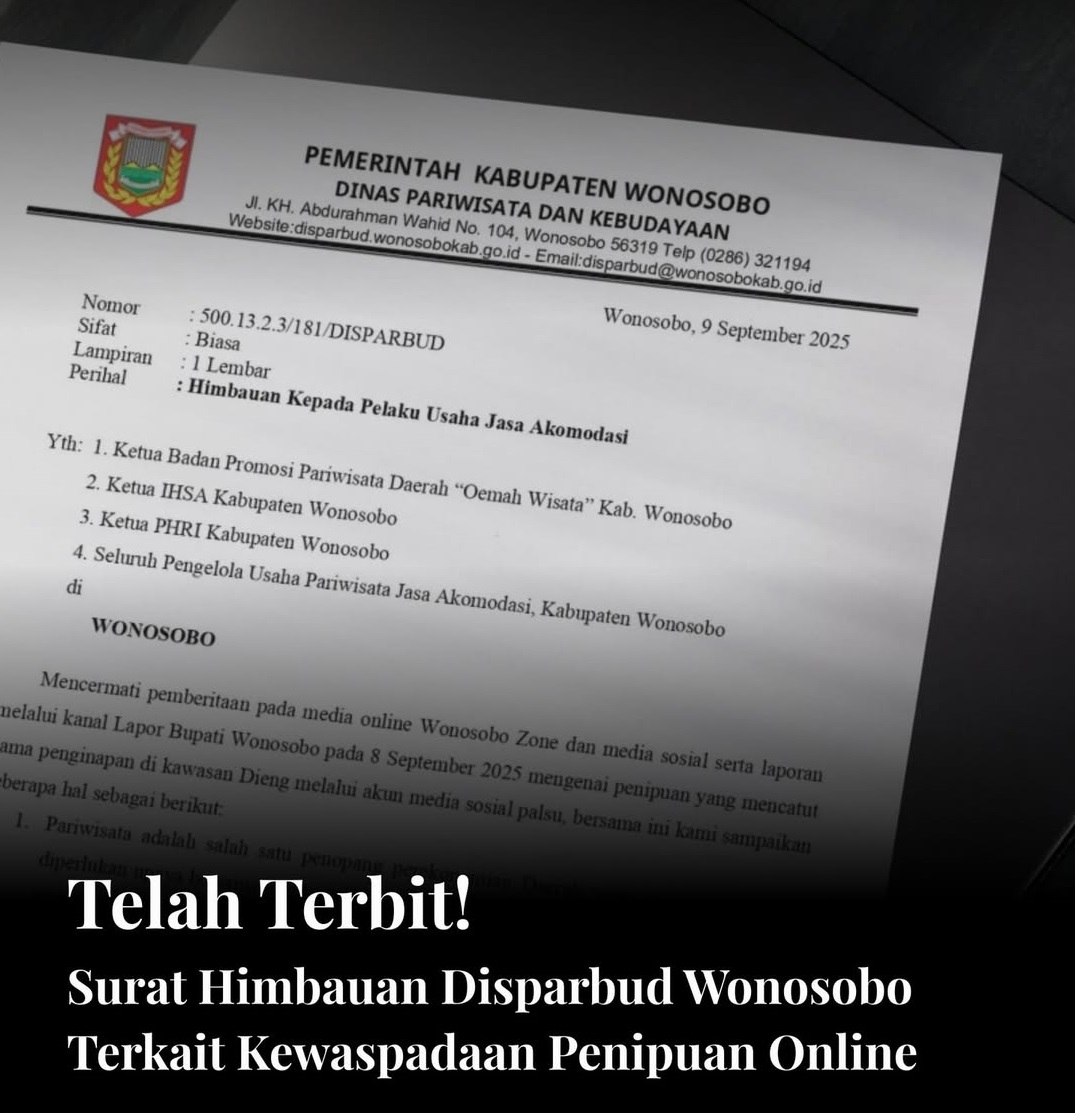Waspada Penipuan Online Catut Nama Penginapan di Dieng, Disparbud Wonosobo Imbau Pelaku Usaha Lebih Hati-hati