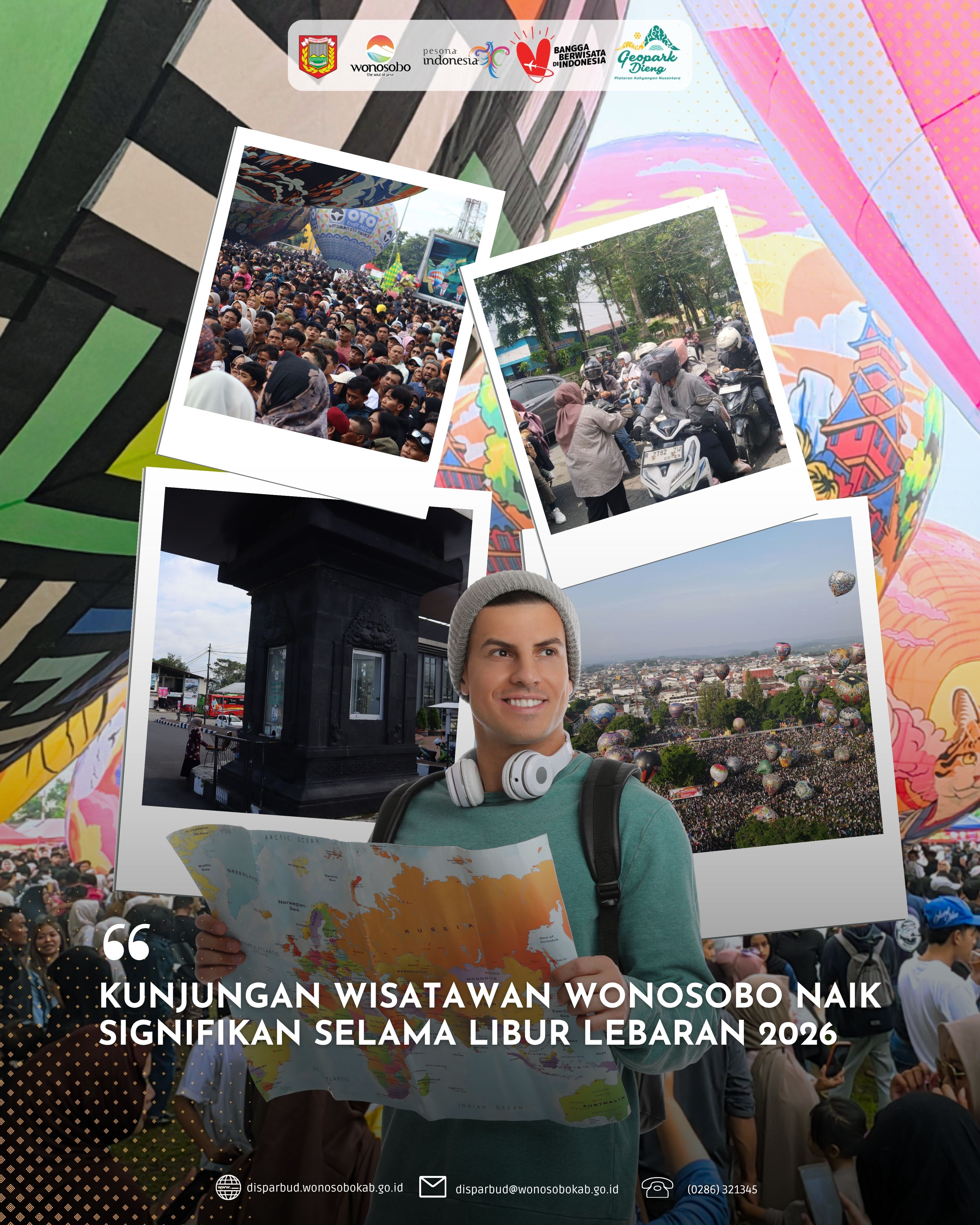 Kunjungan Wisatawan Wonosobo Naik Signifikan selama Libur Lebaran 2026